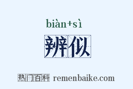 辨似是什么意思的图片